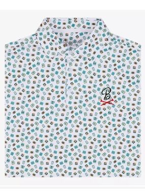 Barstool Golf Printed Snacks Performance Polo Shirt NWT Men’s XL Novelty Print